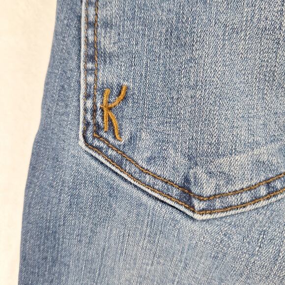 KUT from the Kloth Cropped Ankle Jeans Dark Wash Mid Rise Ladies Size 4 Stretch - Picture 5 of 11